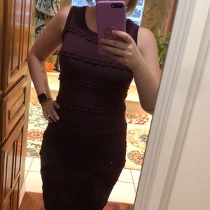 Calvin Klein Burgundy/Maroon Sweater Dress